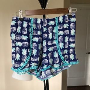 Mint & Navy Pineapple Shorts